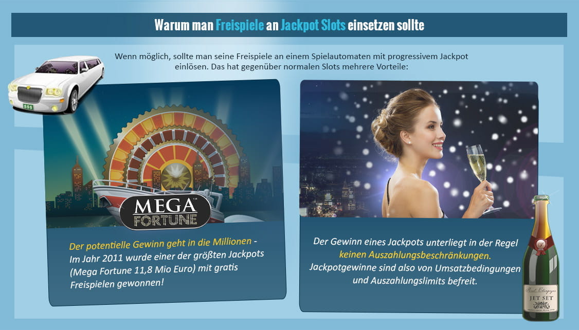 Die beiden wichtigsten Vorteile der Jackpot Slots, Millionengewinne und keine Umsatzanforderungen.