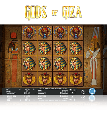 Gods of Giza slot game in action